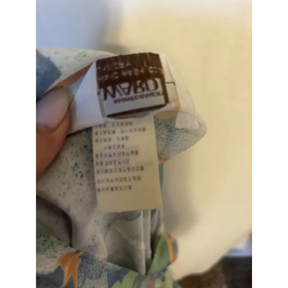 Vintage Montgomery Ward Dress Medium Floral Multicolor Boho Goddess Aline 70s - Picture 13 of 13